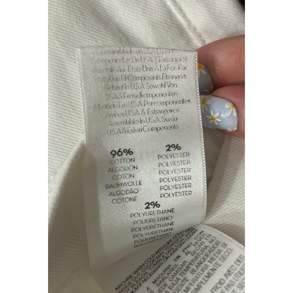 MOTHER Cha Cha Fray White Flare Jeans Raw Hem Frayed Denim Size 26 - Picture 9 of 9